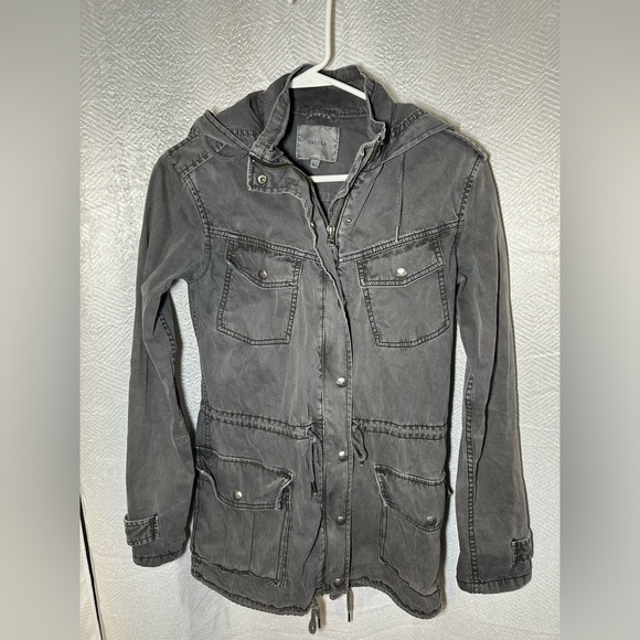 Talula Aritzia Gray Utility Jacket- Sz XXXS- Runs Big! Fits like an XS- EUC - Picture 1 of 5